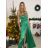 Women's Strappy Long Satin Party Dress (S/M ONE SIZE) ITALIAN FASHION IMM24M9156/DU -   red -   S/M/L