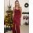 Women's Strapless Long Party Dress (S/M ONE SIZE) ITALIAN FASHION IMPSH2360055 -   wine -   S / M