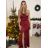 Women's Strapless Long Party Dress (S/M ONE SIZE) ITALIAN FASHION IMPSH2360055 -   wine -   S / M