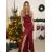 Women's Strapless Long Party Dress (S/M ONE SIZE) ITALIAN FASHION IMPSH2360055 -   wine -   S / M