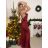 Women's Strapless Long Party Dress (S/M ONE SIZE) ITALIAN FASHION IMPSH2360055 -   wine -   S / M