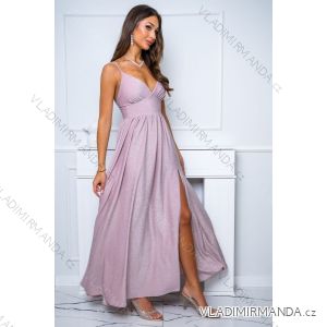 Women's Plus Size (42-46) Long Elegant Party Sleeveless Dress POLISH FASHION PMLBC23265-10