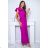 Women's Plus Size (42-46) Long Elegant Party Sleeveless Dress POLISH FASHION PMLBC23265-10 fialová purpurová 38