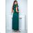 Women's Plus Size (42-46) Long Elegant Party Sleeveless Dress POLISH FASHION PMLBC23265-10 green 38