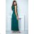 Women's Plus Size (42-46) Long Elegant Party Sleeveless Dress POLISH FASHION PMLBC23265-10 green 38