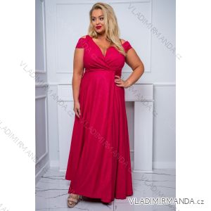 Women's Plus Size (42-46) Long Elegant Party Sleeveless Dress POLISH FASHION PMLBC23265-10