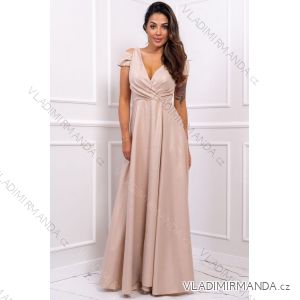 Women's Plus Size (42-46) Long Elegant Party Sleeveless Dress POLISH FASHION PMLBC23265-10