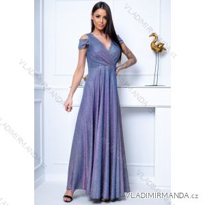 Women's Plus Size (42-46) Long Elegant Party Sleeveless Dress POLISH FASHION PMLBC23265-10