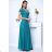 Women's Plus Size (42-46) Long Elegant Party Sleeveless Dress POLISH FASHION PMLBC23265-10 green 38