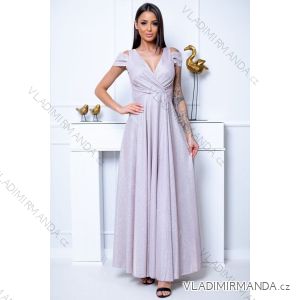 Women's Plus Size (42-46) Long Elegant Party Sleeveless Dress POLISH FASHION PMLBC23265-10