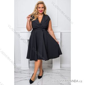 Women's Plus Size (42-46) Long Elegant Party Sleeveless Dress POLISH FASHION PMLBC23265-10