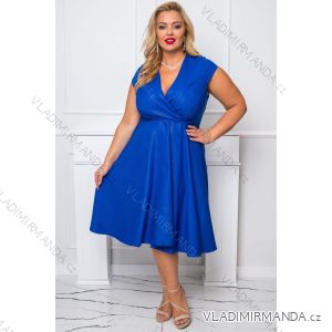 Women's Plus Size (42-46) Long Elegant Party Sleeveless Dress POLISH FASHION PMLBC23265-10