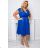 Women's Plus Size (42-46) Long Elegant Party Sleeveless Dress POLISH FASHION PMLBC23265-10 Royal blue 50