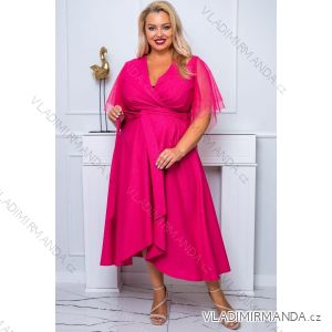 Women's Plus Size (42-46) Long Elegant Party Sleeveless Dress POLISH FASHION PMLBC23265-10