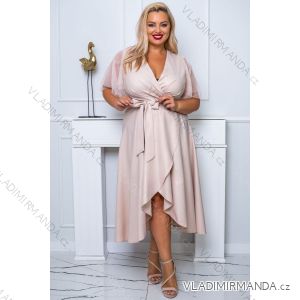 Women's Plus Size (42-46) Long Elegant Party Sleeveless Dress POLISH FASHION PMLBC23265-10