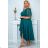 Women's Plus Size (42-46) Long Elegant Party Sleeveless Dress POLISH FASHION PMLBC23265-10 green 52