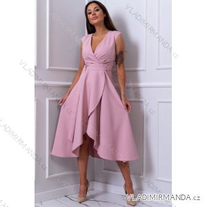 Women's Plus Size (42-46) Long Elegant Party Sleeveless Dress POLISH FASHION PMLBC23265-10