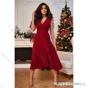 Women's Plus Size (42-46) Long Elegant Party Sleeveless Dress POLISH FASHION PMLBC23265-10