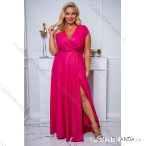 Women's Plus Size (42-46) Long Elegant Party Sleeveless Dress POLISH FASHION PMLBC23265-10