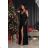 Women's Strapless Long Satin Party Dress (34-42) POLISH FASHION PMLEL24NATHALIE black 42