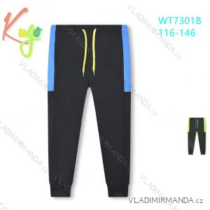 Boys' sweatpants functional cotton children's youth 116-146 KUGO WT7301B