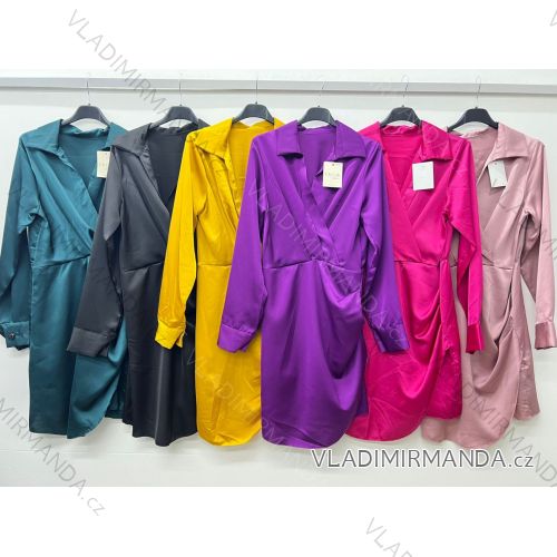 Women's elegant party long sleeve dress (S/M ONE SIZE) ITALIAN FASHION IM322282
