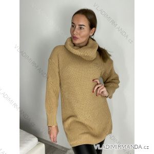 Women's Short Knitted Turtleneck Long Sleeve Dress (S/M/L ONE SIZE) ITALIAN FASHION IMPLI248123