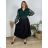 Women's Warm Long Sleeve Dress (L / XL ONE SIZE) ITALIAN FASHION IM421MIA