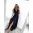 Women's Sleeveless Long Party Dress (S/M ONE SIZE) ITALIAN FASHION IM9235192 dark blue S/M/L