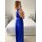 Women's Sleeveless Long Party Dress (S/M ONE SIZE) ITALIAN FASHION IM9235192 dark blue S/M/L