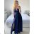 Women's Sleeveless Long Party Dress (S/M ONE SIZE) ITALIAN FASHION IM9235192 dark blue S/M/L
