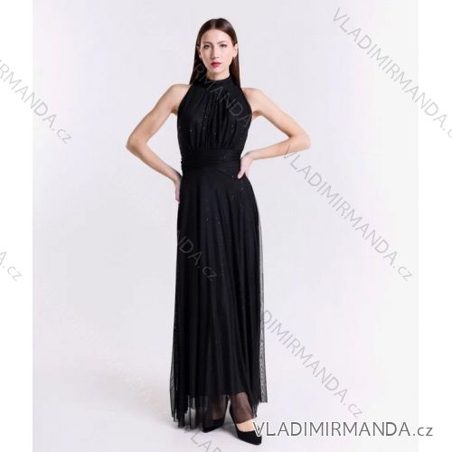 Elegant glittery sleeveless women's formal dress (S/M/L ONE SIZE) ITALIAN FASHION IMPSH2520037