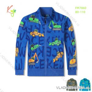 Zip-up sweatshirt for children, infants, girls and boys (80-110) KUGO HM1990N