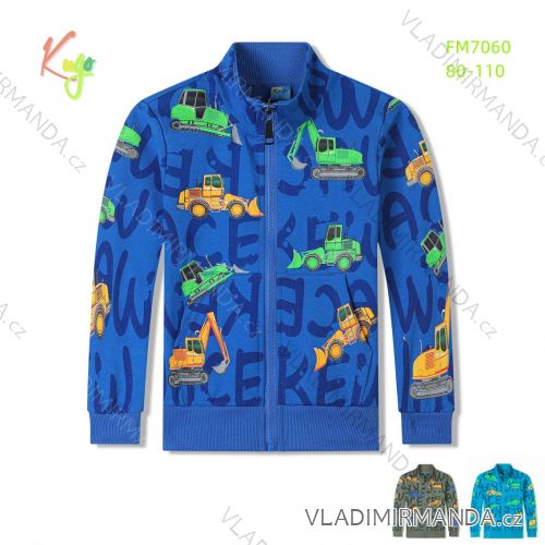 Zip-up sweatshirt for children, infants, girls and boys (80-110) KUGO HM1990N