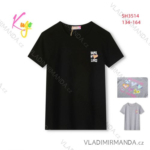 Girls' Short Sleeve T-Shirt (134-164) KUGO FL1209