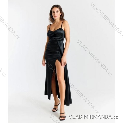 Women's Elegant Prom Carmen Strapless Dress (S/M/L ONE SIZE) ITALIAN FASHION IMPSH246642 black S/M/L