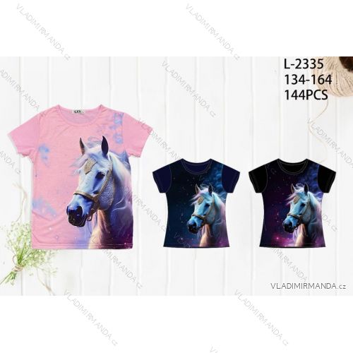 Girls' Youth Short Sleeve T-Shirt (116-146) SEZON JS-7018