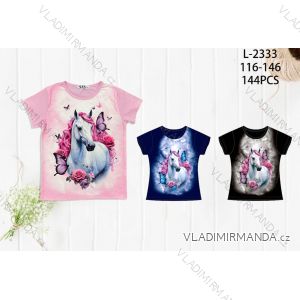 Girls' Youth Short Sleeve T-Shirt (116-146) SEZON JS-7018