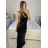 Women's Strapless Satin Long Party Dress (44/46 ONE SIZE) ITALIAN FASHION IMPSH246357XL black S/M/L