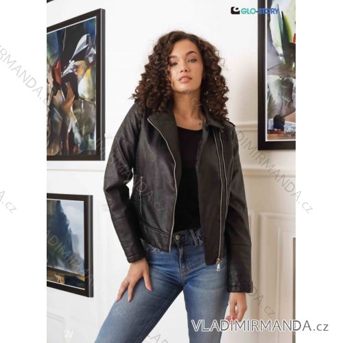 Women's leatherette jacket (S-XL) GLO-STORY GLO24WPY-4215-1