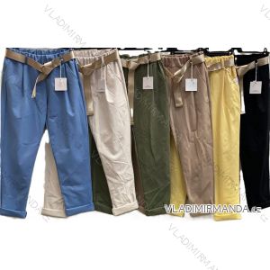 Women's oversized casual pants with belt (42/44/46 ONE SIZE) ITALIAN FASHION IMC25014