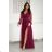 Women's Plus Size (42-46) Long Elegant Party Sleeveless Dress POLISH FASHION PMLBC24302-10/DUR 40 wine