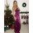 Women's Strapless Satin Long Party Dress (44/46 ONE SIZE) ITALIAN FASHION IMPSH246357XL