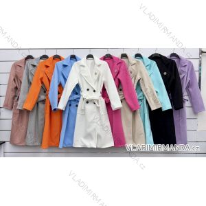 Long fleece coat with belt, long sleeves, women's (S/M/L ONE SIZE) ITALIAN FASHION IMWKK25002