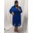 Women's Warm Long Sleeve Dress (L / XL ONE SIZE) ITALIAN FASHION IM422VERONA dark blue XL/2XL