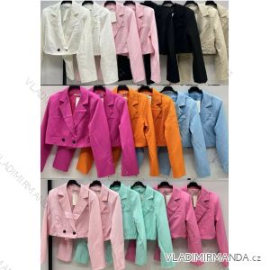 Short elegant long sleeve women's jacket (XS/S/M ONE SIZE) ITALIAN FASHION IMWAE25004