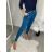 Elegant trousers with belt for women (S/M/L ONE SIZE) ITALIAN FASHION IM425030/DR S/M/L petrol blue