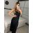 Sleeveless summer dress satin women's (uni s / m) ITALIAN MODE IM319199 S / M pink
