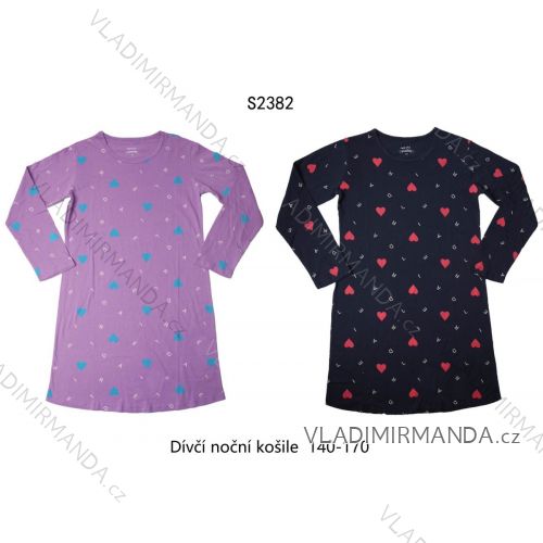 Nightgown long sleeve children's girls (140-170) WOLF S2382