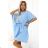 287-36 SOFIA Butterfly Dress with Waist Tie - Pastel Blue